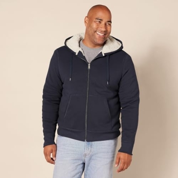 Shop Cozy Amazon Essentials Sherpa-Lined Hoodie for Men