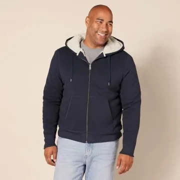 Shop Cozy Amazon Essentials Sherpa-Lined Hoodie for Men