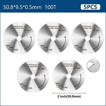 Precision 5pcs High Speed Steel Saw Blades for Dremel
