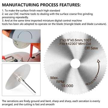 Precision 5pcs High Speed Steel Saw Blades for Dremel
