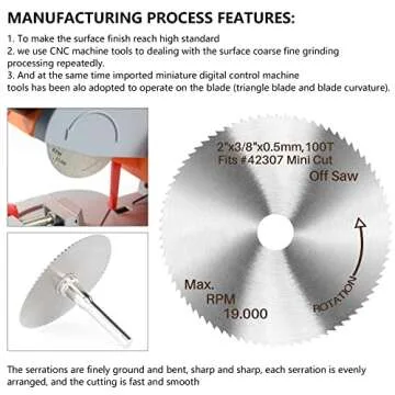 Precision 5pcs High Speed Steel Saw Blades for Dremel