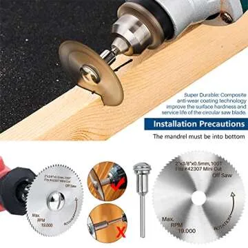 Precision 5pcs High Speed Steel Saw Blades for Dremel