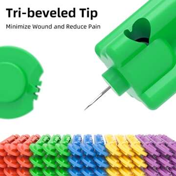 Metene Twist Top Lancets for Lancing Devices, 310 Count, 30 Gauge Lancets for Blood Sugar Test, Diabetic Lancets, Multicolored