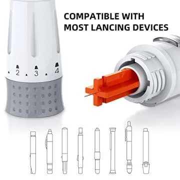 Metene Twist Top Lancets for Lancing Devices, 310 Count, 30 Gauge Lancets for Blood Sugar Test, Diabetic Lancets, Multicolored