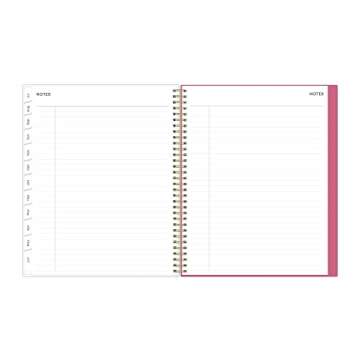 Blue Sky 2022-2023 Academic Year Weekly & Monthly Planner, 8.5" x 11", Frosted Flexible Cover, Wirebound, Roosevelt Pink (128691-A23)