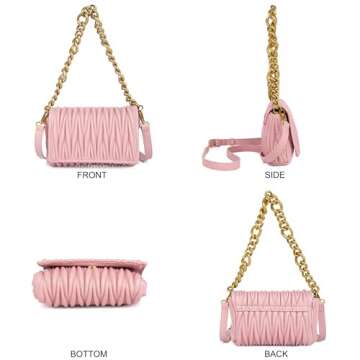 Montana West Quilted Evening Handbags for Women Crossbody Bags Trendy Small Purses and Top Handle Handbags MWC-060APK