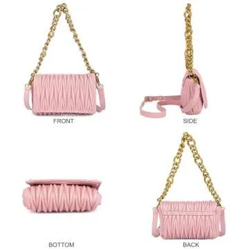 Montana West Quilted Evening Handbags for Women Crossbody Bags Trendy Small Purses and Top Handle Handbags MWC-060APK