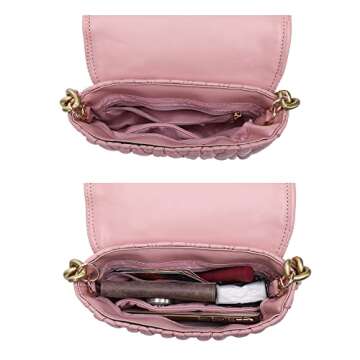 Montana West Quilted Evening Handbags for Women Crossbody Bags Trendy Small Purses and Top Handle Handbags MWC-060APK