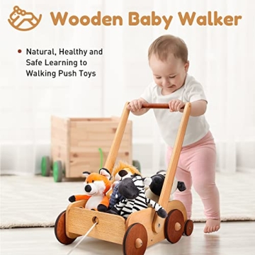 Woodtoe Adjustable Baby Walker for Safe Learning