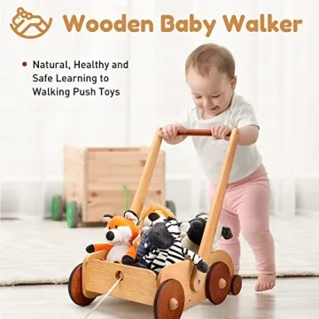 Woodtoe Adjustable Baby Walker for Safe Learning