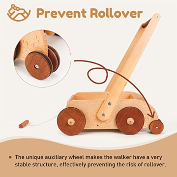 Woodtoe Adjustable Baby Walker for Safe Learning