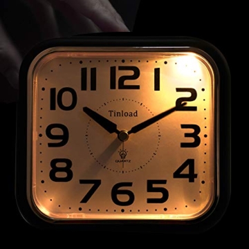 Silent Alarm Clock for Elderly, Gentle Wake, Large Numbers