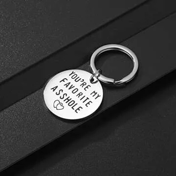Udobuy Funny Boyfriend Gift, You're My Favorite Asshole, Asshole Keychain, Funny Keychain, Funny Man Gift, Valentines Day, Funny Gift for Husband