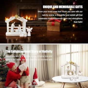 TroupePal 7-Piece Nativity Set with LED Light