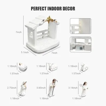 TroupePal 7-Piece Nativity Set with LED Light