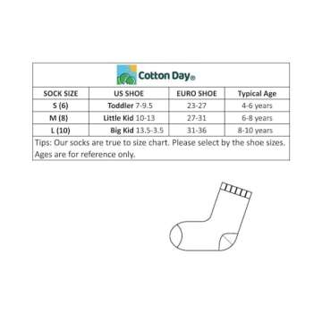 COTTON DAY 7 Days of the Week Gift Box Kids Girls Short Socks Cute Floral Design 6-8 years Size M (8)