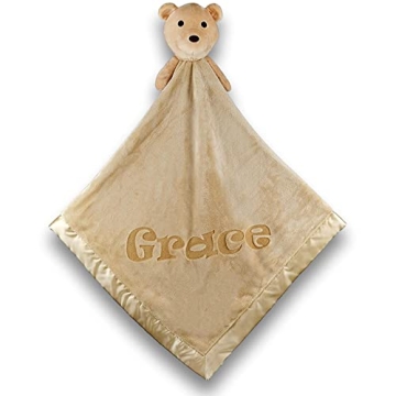 Personalized Teddy Bear Baby Blanket - Custom Catch Gift for Newborns