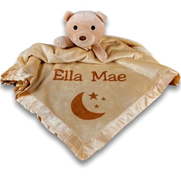 Custom Teddy Bear Baby Blanket Gift for Newborns and Toddlers