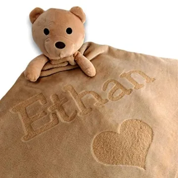 Custom Teddy Bear Baby Blanket Gift for Newborns and Toddlers