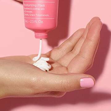 Caudalie Vinosource Moisturizing Mask, 10 min Hydration Booster with Centella Asiatica - Rescue Dry, Irritated, Dehydrated or Red Skin, 2.5 Fl. Oz.