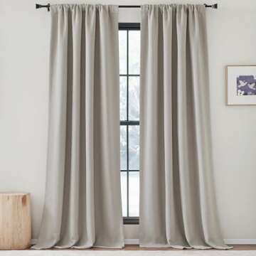 NICETOWN Linen Curtains & Drapes for Living Room 84 inch Length 2 Panels, Pinch Pleated Heat/Light Blocking Room Darkening Curtains Thermal Insulated Window Drapes for Bedroom, Angora, W50 x L84