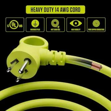 Masterplug 40ft Cord Reel with 4 Outlets and Safety Features