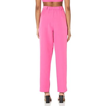Shop The Drop Women's Abby Flat Front Pant in Rose Pink