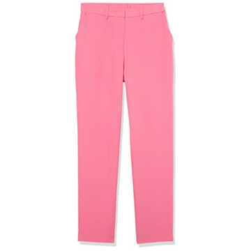 Shop The Drop Women's Abby Flat Front Pant in Rose Pink