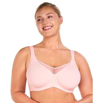 HSIA Minimizer Bras for Women Plus Size, Full Coverage Coolcomfort T Shirt Unlined Bra with Underwir...