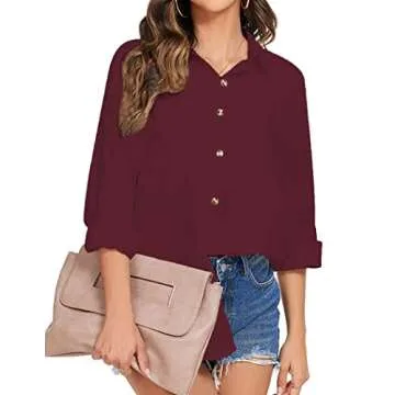 HOTOUCH Thanksgiving Shirts Women's 100% Cotton Casual Blouse - Perfect for Summer