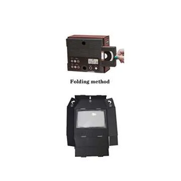 HD 3D Mobile Phone Screen TV Magnifier Amplifier Mini Retro Small 8 Inches Magnifying Glass with Foldable Holder Stand for Any Smartphone Movie Video