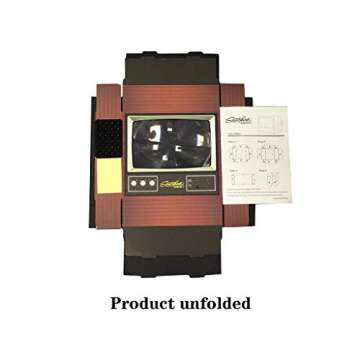 HD 3D Mobile Phone Screen TV Magnifier Amplifier Mini Retro Small 8 Inches Magnifying Glass with Foldable Holder Stand for Any Smartphone Movie Video