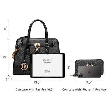Dasein Women Handbags Stylish Vegan Leather Set