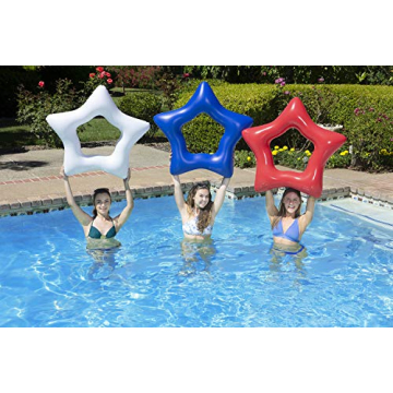 Poolmaster American Stars Inflatable Swimming Pool Float Inner Tubes, 3 Pack