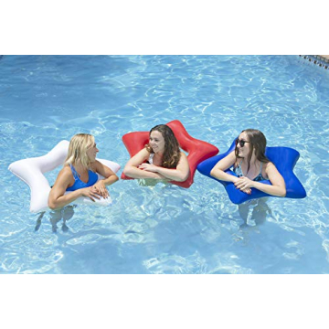 Poolmaster American Stars Inflatable Swimming Pool Float Inner Tubes, 3 Pack