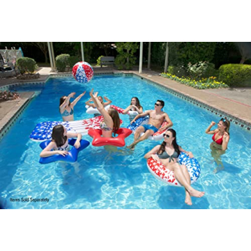Poolmaster American Stars Inflatable Swimming Pool Float Inner Tubes, 3 Pack