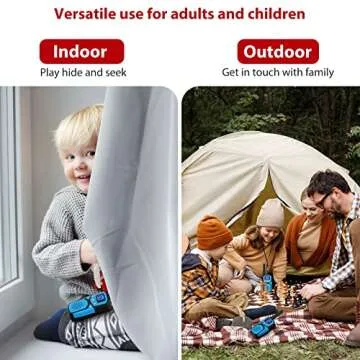 Utooby Kids Walkie Talkie Rechargeable，Easy to Use 3 Miles Long Range Walkie-Talkie with 12x1000mah AA Batteries and Charger, Thankgiving for Boys and Girls(Blue Red White Orange)