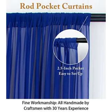 ShinyBeauty 10FT Chiffon Backdrop Curtain for Events