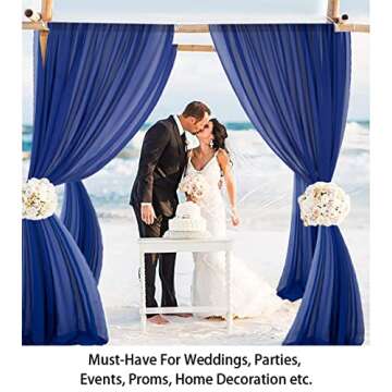 ShinyBeauty 10FT Chiffon Backdrop Curtain for Events