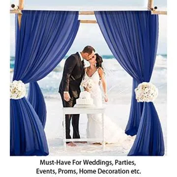 ShinyBeauty 10FT Chiffon Backdrop Curtain for Events