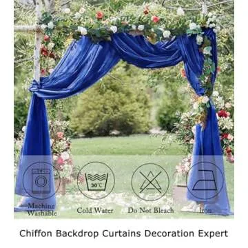ShinyBeauty 10FT Chiffon Backdrop Curtain for Events
