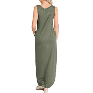 ANRABESS Women's Casual Sleeveless Maxi Dress for Summer