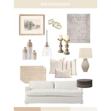 Crumbs Home Modern Farmhouse Pillow Cover for Indoor Outdoor