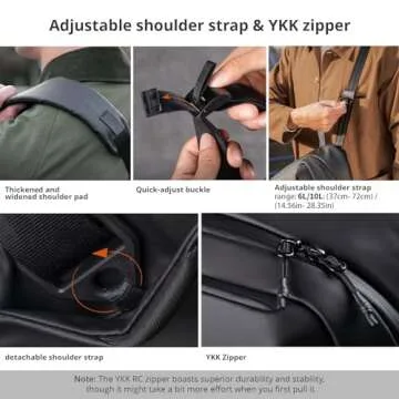 PGYTECH OneGo Solo V2 Camera Sling Bag, 10L Crossbody Camera Bag for Urban Travel Photographers, Mirrorless Camera Bag for Sony/Canon/Nikon/DJI Mavic/Air/Mini/Tripod/Laptop