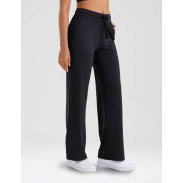 Colorfulkoala Dreamlux Wide Leg Sweatpants Women 27.5'' Lounge Flared Jogger Pants Baggy Sweatpants ...