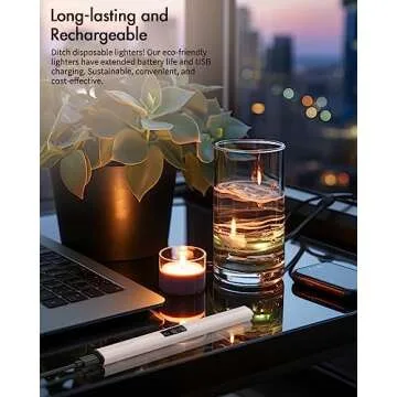 SEASTARBOAT Lighter - Electric Lighter Candle Lighters Rechargeable USB Type-C Arc Windproof Plasma Lighters with Upgraded Safety Button for Camping Home Kitchen BBQ Cooking (Pink)