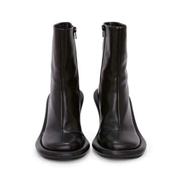 Goolita Stiletto Heel Denim Boots For Women, Round Toe Side Zipper Elastic Knee High Boots Sexy Dress Platform Stretch Boots