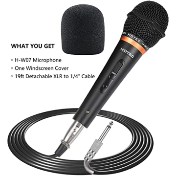 HOTEC Premium Vocal Dynamic Microphone with XLR Cable