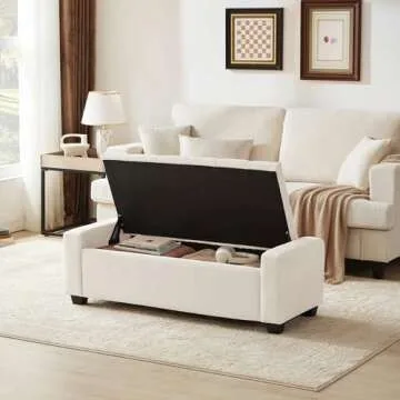 Stylish Huatean Home Ottoman with Storage for Bedrooms