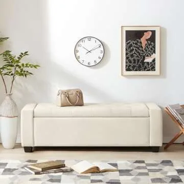 Stylish Huatean Home Ottoman with Storage for Bedrooms